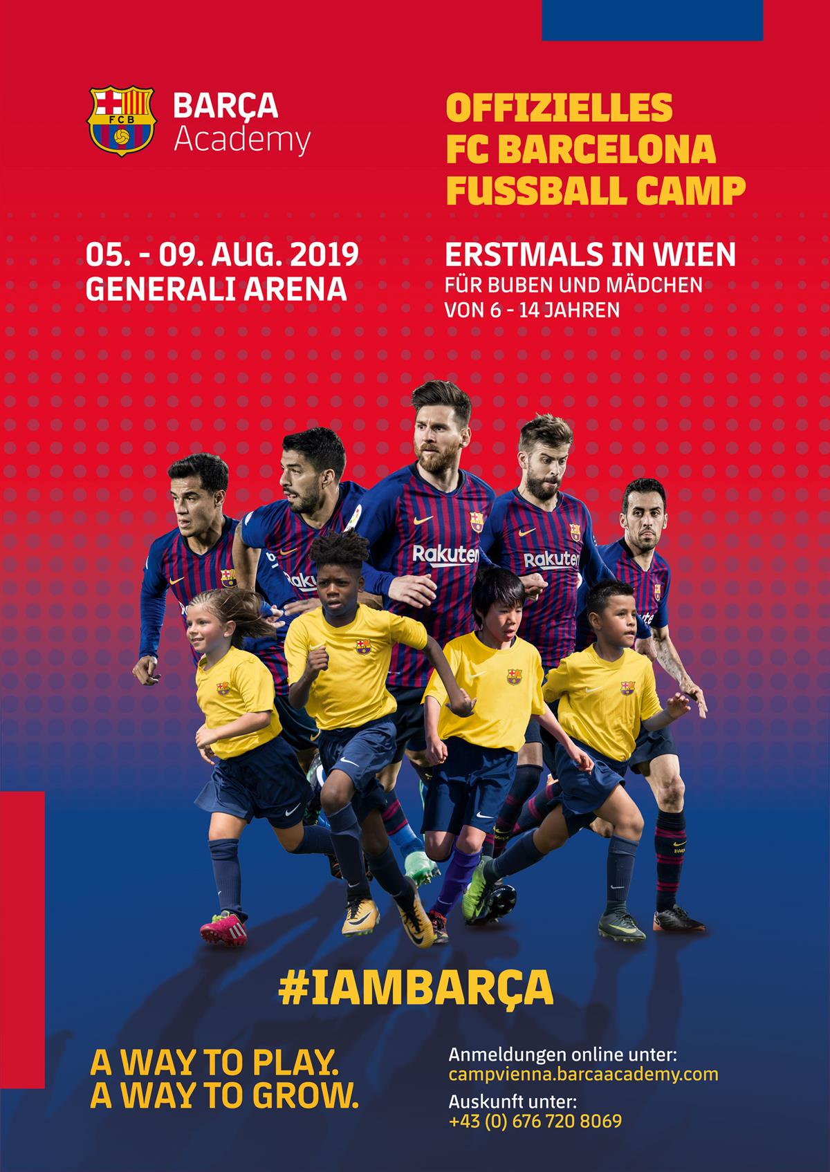 Fußballcamp des FC Barcelona in der Generali-Arena