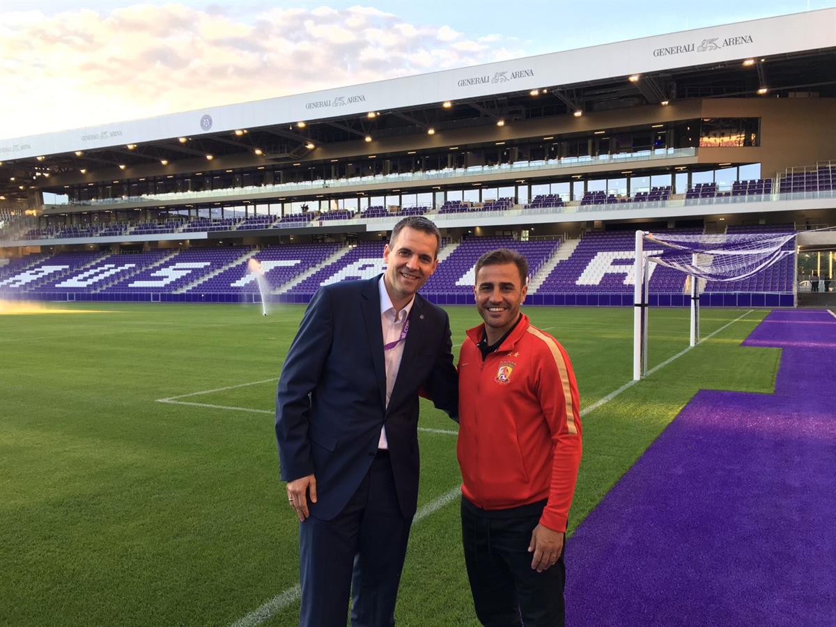 Markus Kraetschmer mit Fabio Cannavaro 