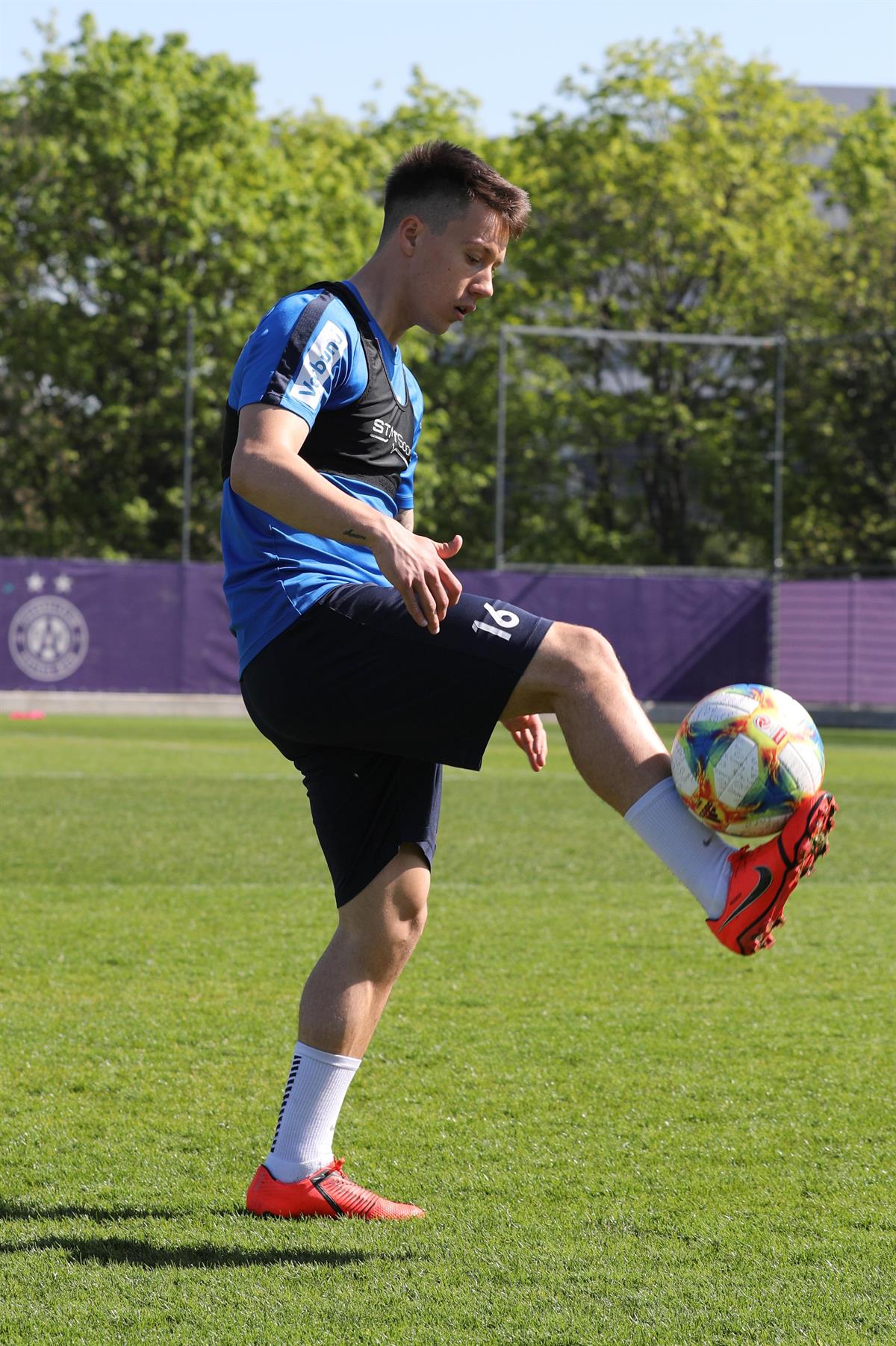 Dominik Prokop beim Training