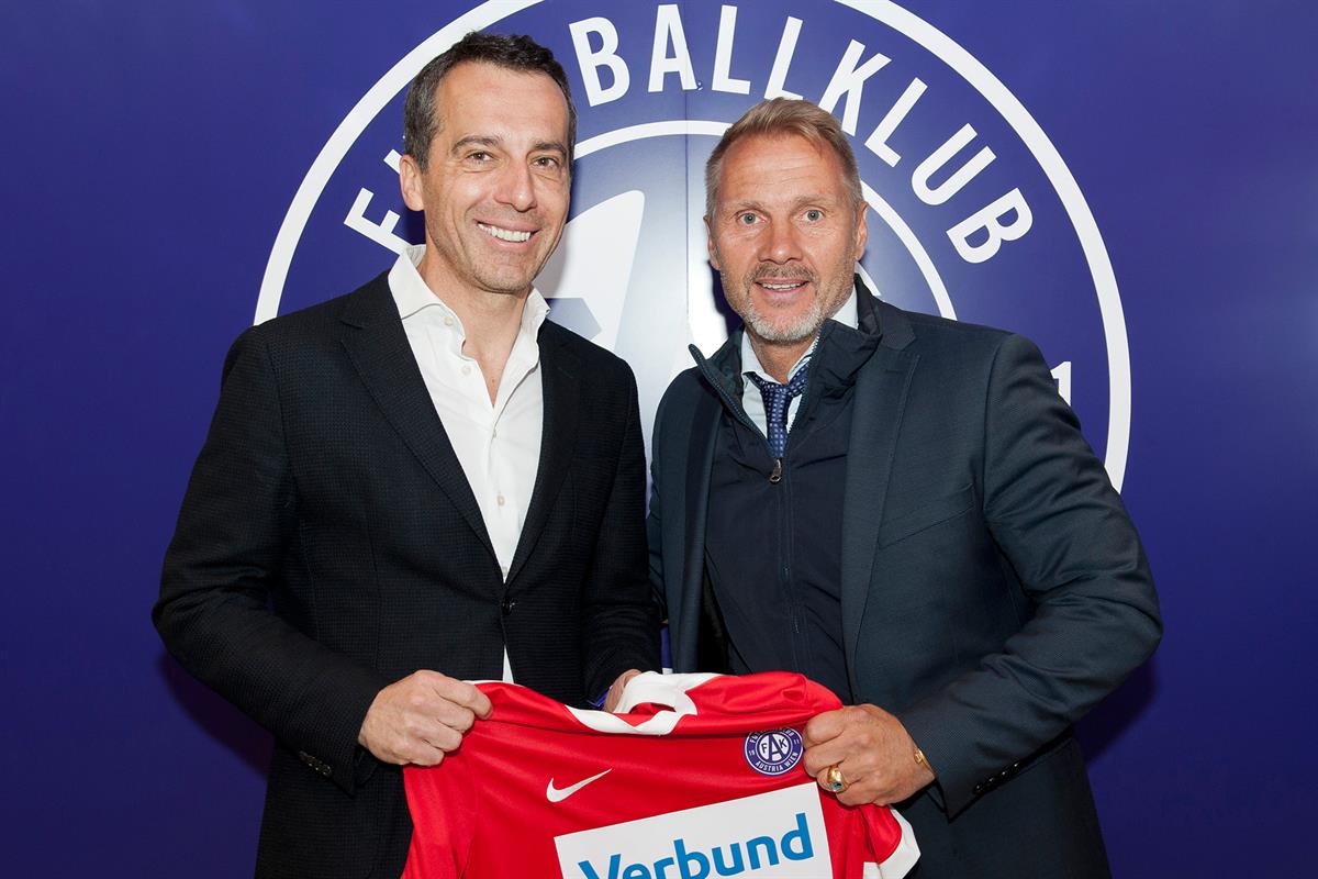 Christian Kern und Austria-Trainer Thorsten Fink